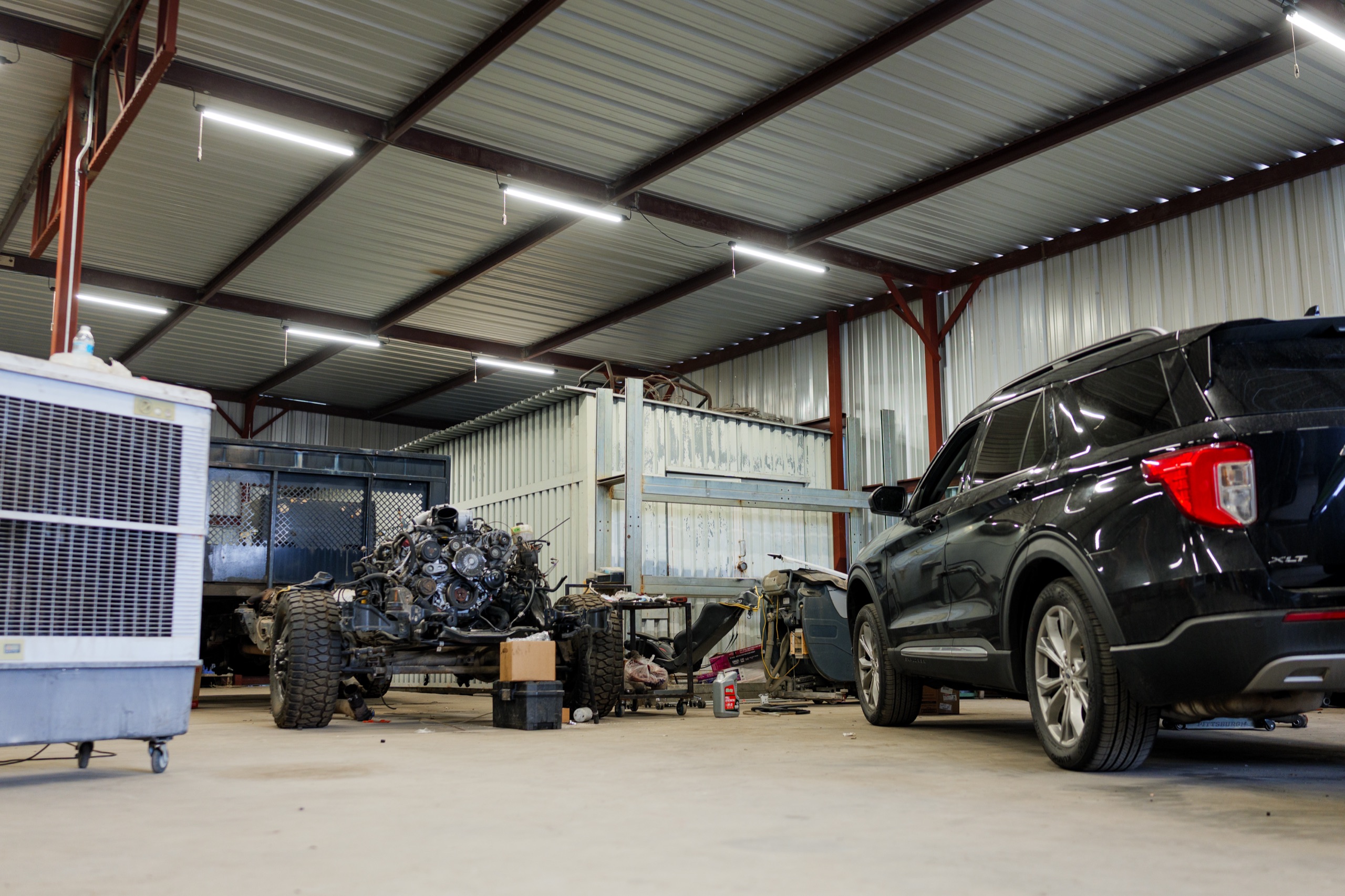 TES shop interior with a truck in for scheduled maintenance in Phoenix